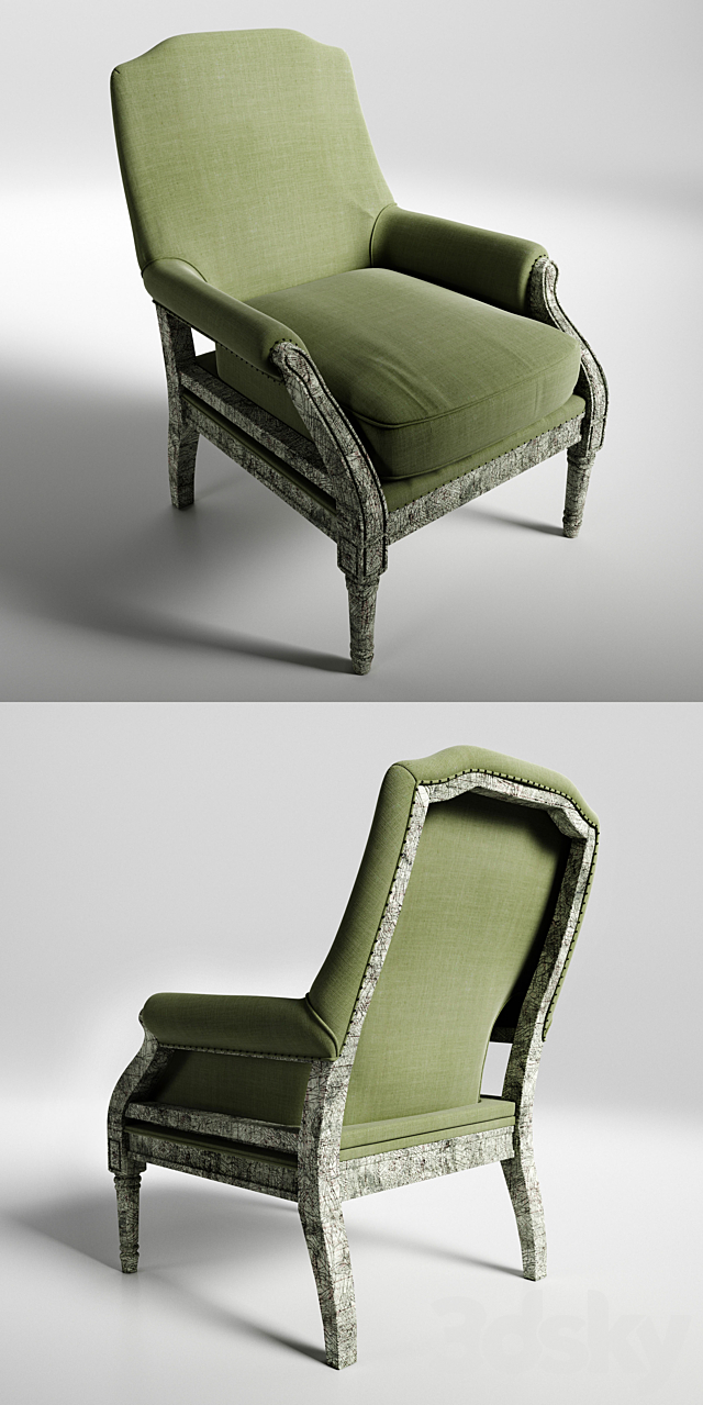 Armchair Loftdesigne model 155 3DSMax File - thumbnail 2