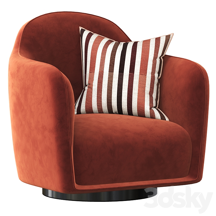 Armchair Longhi Vivienne chair 3DS Max - thumbnail 1