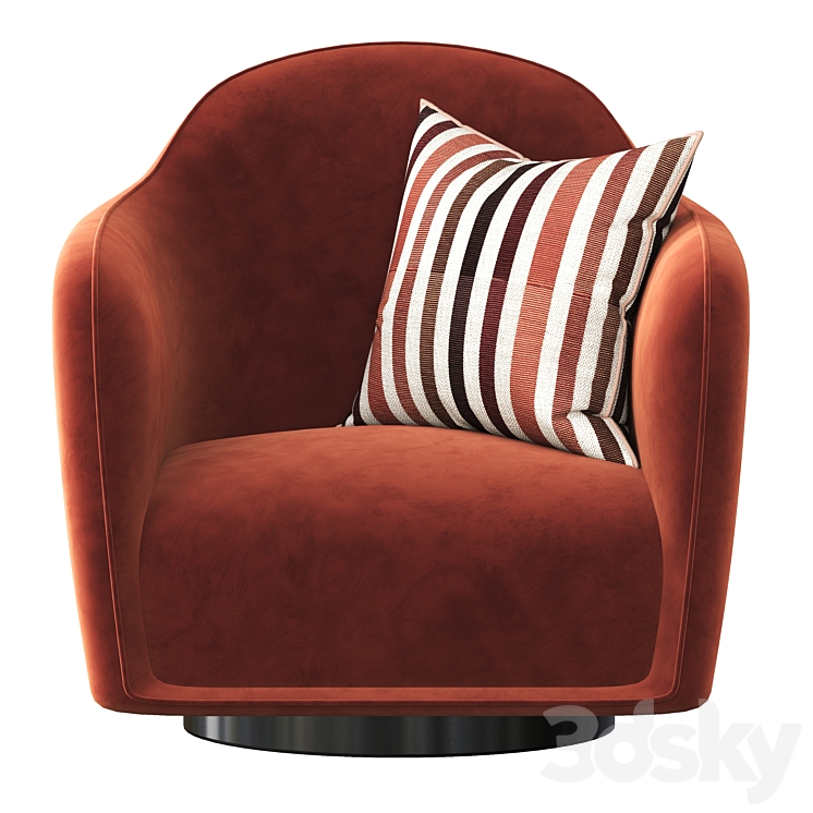 Armchair Longhi Vivienne chair 3DS Max - thumbnail 2