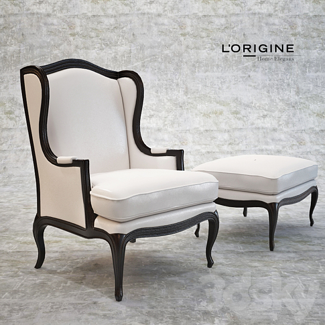 Armchair L’Origine APRL 127 3ds Max - thumbnail 1