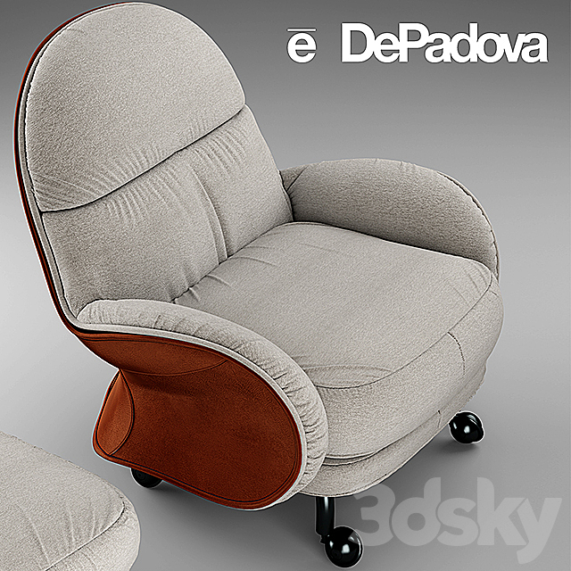 Armchair LOUISIANA De Padova Contract LOUISIANA 3DS Max Model - thumbnail 3