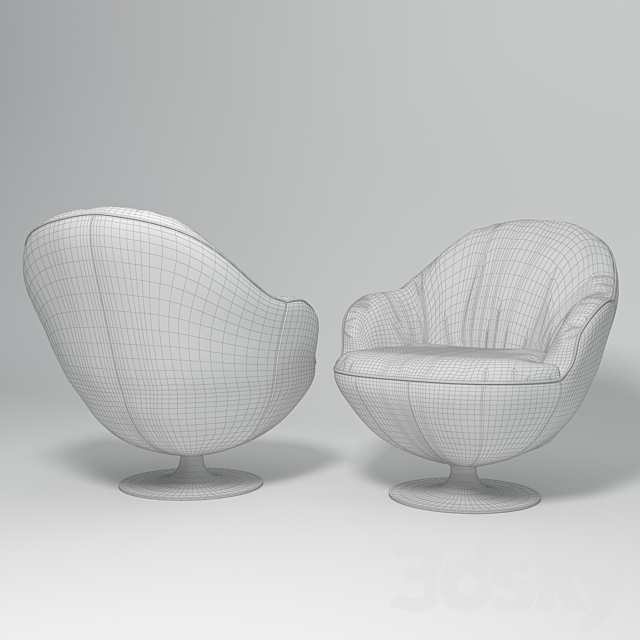 Armchair Lucky. Factory March 8 3DSMax File - thumbnail 3