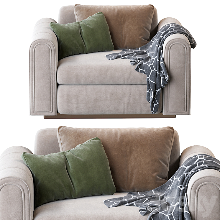 Armchair Ludovica Mascheroni 3DS Max - thumbnail 2