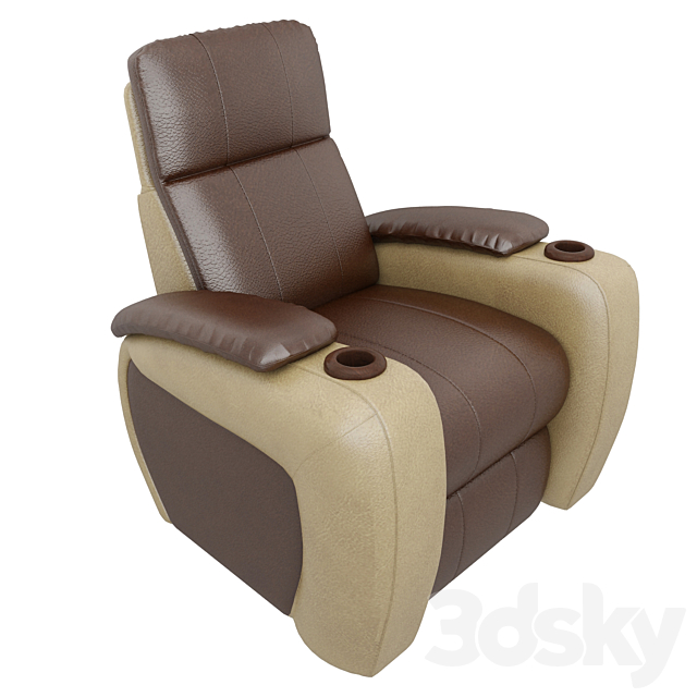 armchair Luxary 3DS Max Model - thumbnail 1