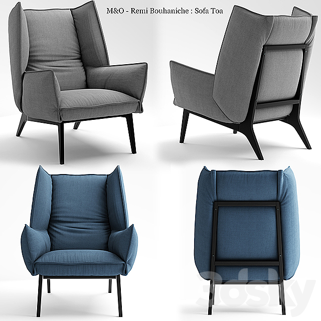 Armchair M & O Remi Bouhaniche 3DSMax File - thumbnail 1