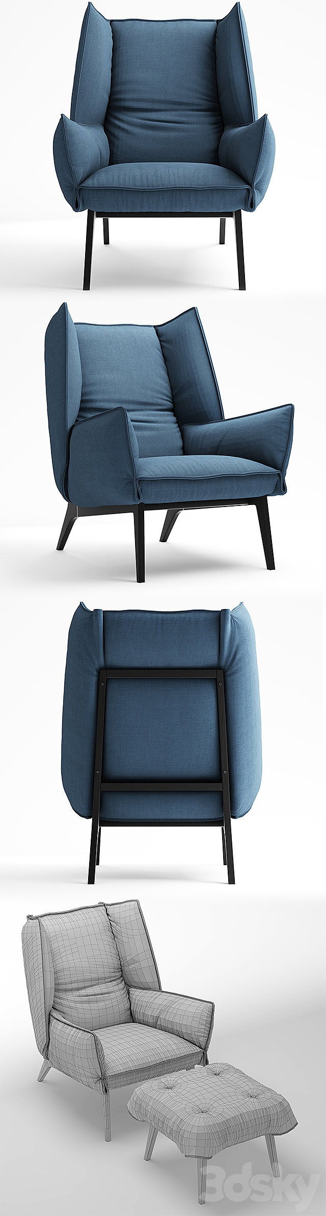 Armchair M & O Remi Bouhaniche 3DSMax File - thumbnail 3