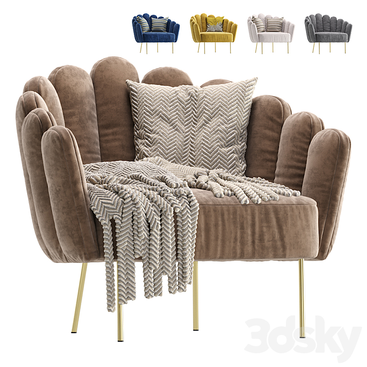 Armchair MADISON Cazarina Interiors\/?????? ??????? 3DS Max - thumbnail 1