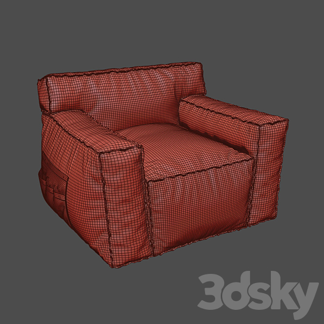 ARMCHAIR MAMA SAN 3DS Max Model - thumbnail 3