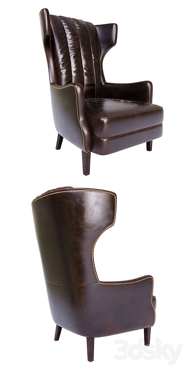 Armchair manor TimothyOulton 3ds Max - thumbnail 2