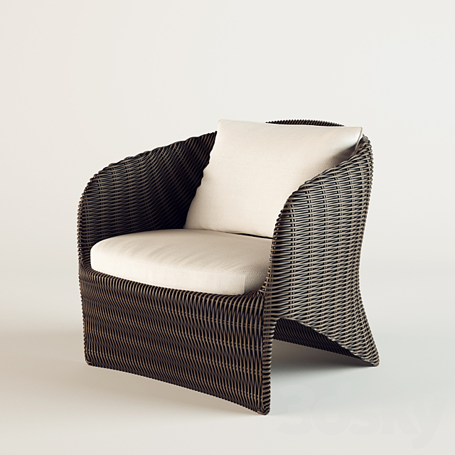 Armchair MARINE P.1 3DS Max Model - thumbnail 3