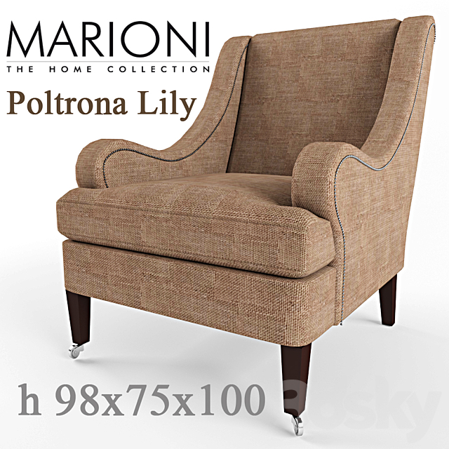 Armchair Marioni Poltrona Lily 3ds Max - thumbnail 1