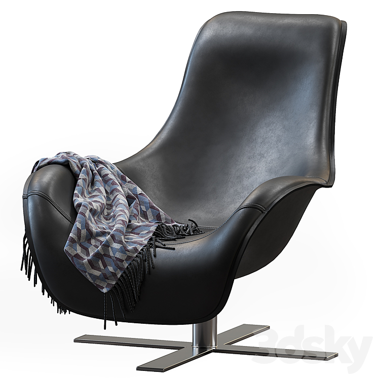 Armchair MART by B&b Italia 3DS Max Model - thumbnail 2