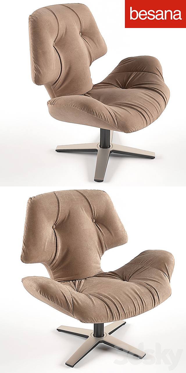 Armchair Master Besana 3DSMax File - thumbnail 2