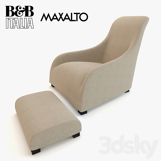 Armchair Maxalto Kalos Apta 3DSMax File - thumbnail 1