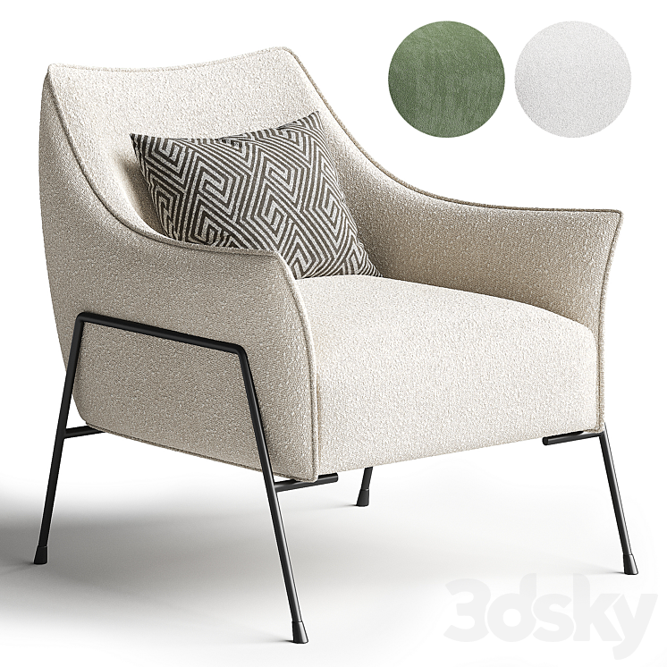 Armchair Melody | Dantone Home 3DS Max Model - thumbnail 1