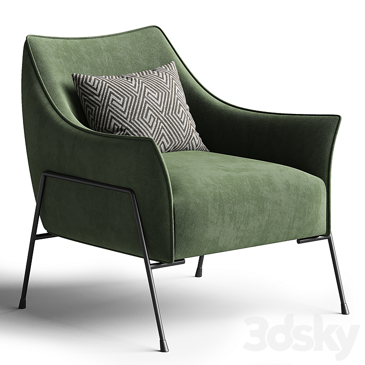 Armchair Melody | Dantone Home 3DS Max Model - thumbnail 2