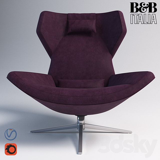 Armchair Metropolitan ’14 bebitalia 3ds Max - thumbnail 1