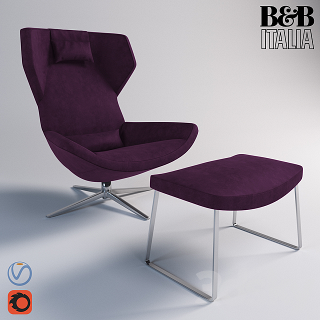 Armchair Metropolitan ’14 bebitalia 3ds Max - thumbnail 2