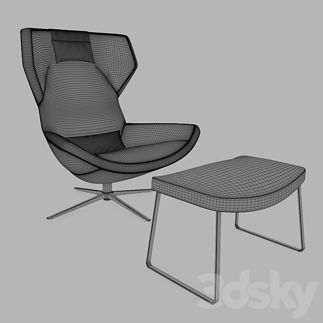 Armchair Metropolitan ’14 bebitalia 3ds Max - thumbnail 3