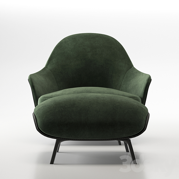 Armchair minotti angie 3DS Max - thumbnail 2