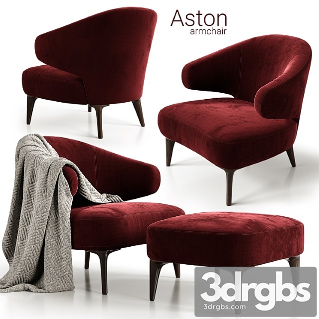 Armchair minotti aston 2 3dsmax Download - thumbnail 1