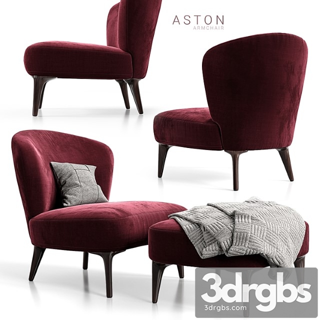 Armchair Minotti Aston 3dsmax Download - thumbnail 1