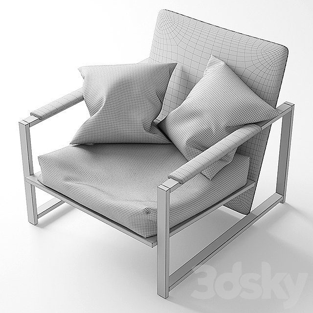 Armchair MINOTTI ATLAN 3DS Max Model - thumbnail 2