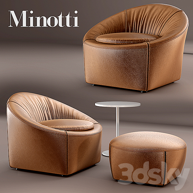 Armchair Minotti CAPRI 3DSMax File - thumbnail 1