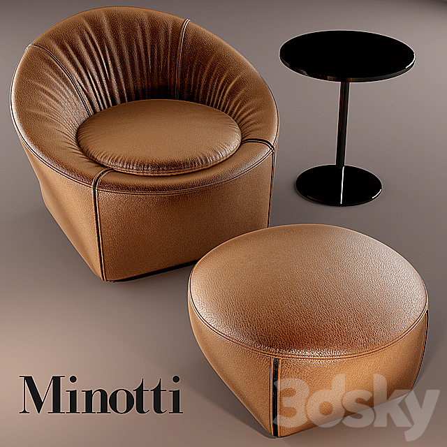 Armchair Minotti CAPRI 3DSMax File - thumbnail 2