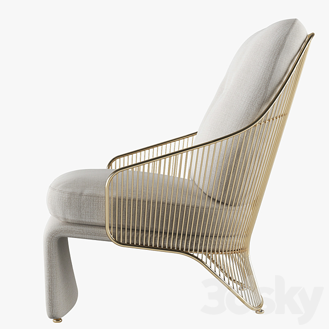 armchair minotti colette 3DS Max Model - thumbnail 3