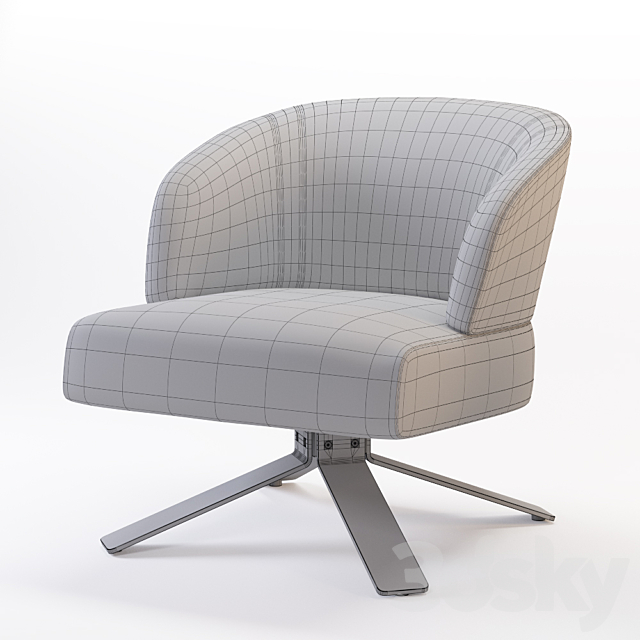 Armchair Minotti Creed Small 3DSMax File - thumbnail 2