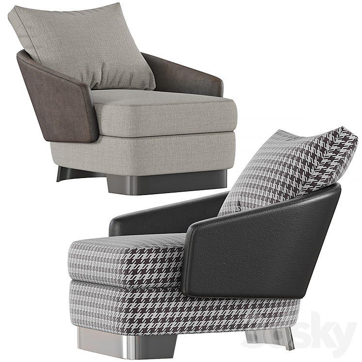 Armchair Minotti – LAWSON 3DS Max - thumbnail 1