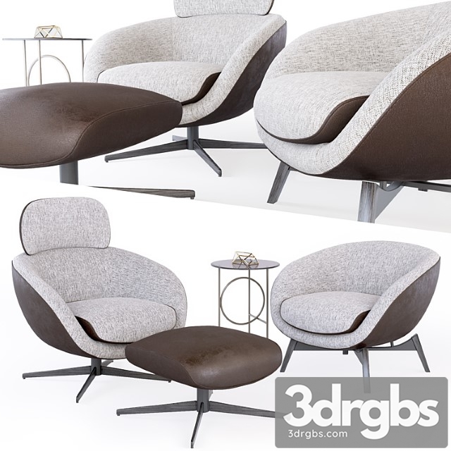 Armchair Minotti Russell 3dsmax Download - thumbnail 1