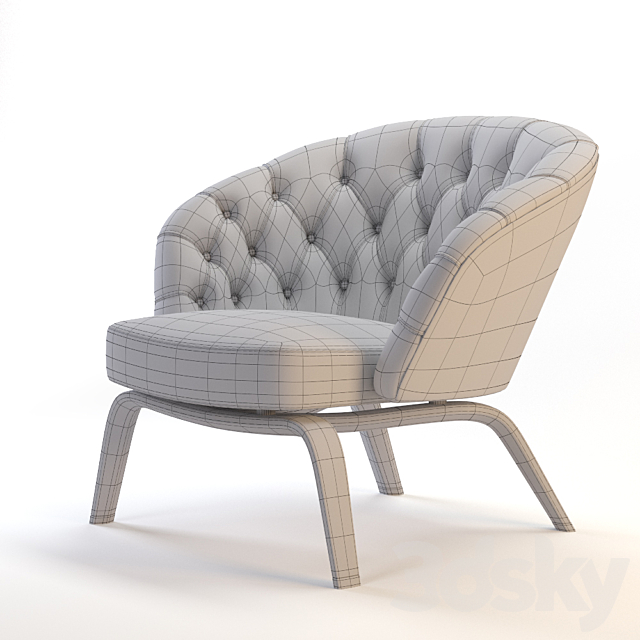 Armchair Minotti Winston 3DSMax File - thumbnail 2