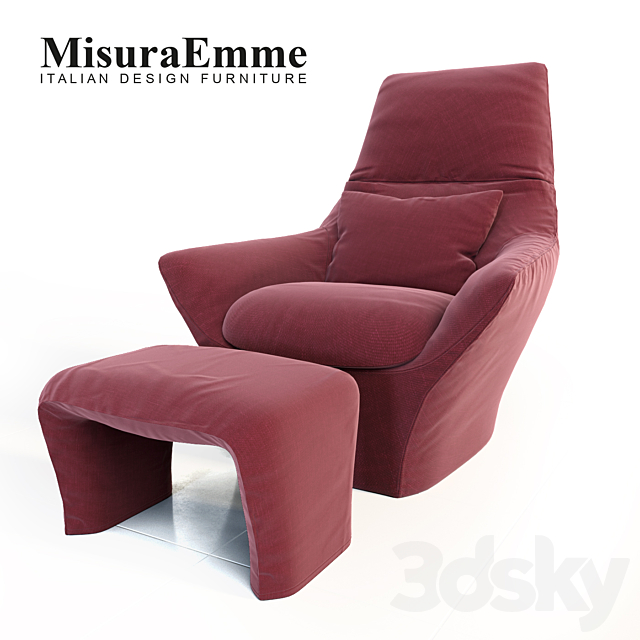 Armchair MisuraEmme Ermes Vesta 3DSMax File - thumbnail 1