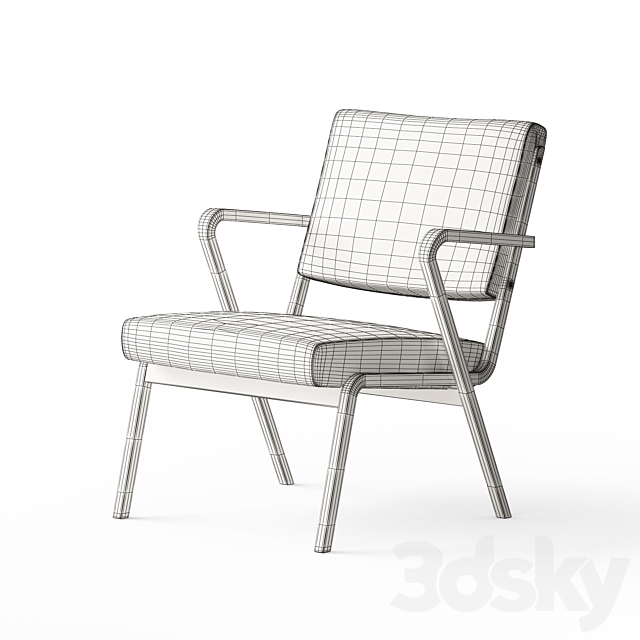 Armchair model 53693 3DSMax File - thumbnail 2