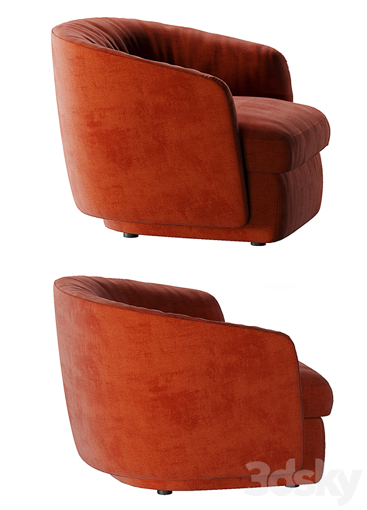 Armchair Molteni & c Holborn 3DS Max - thumbnail 2