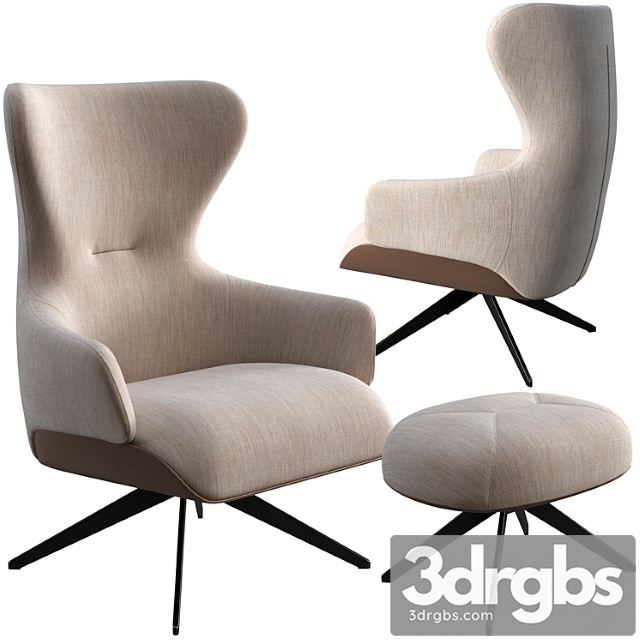 Armchair Molteni C Kensington 3dsmax Download - thumbnail 1