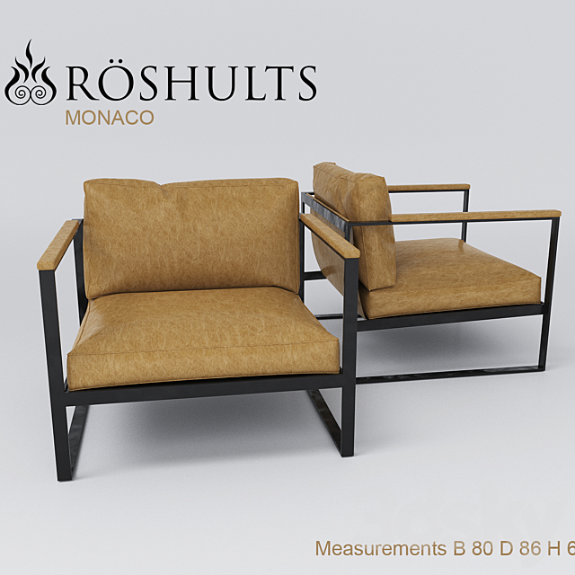 Armchair MONACO 3DSMax File - thumbnail 1