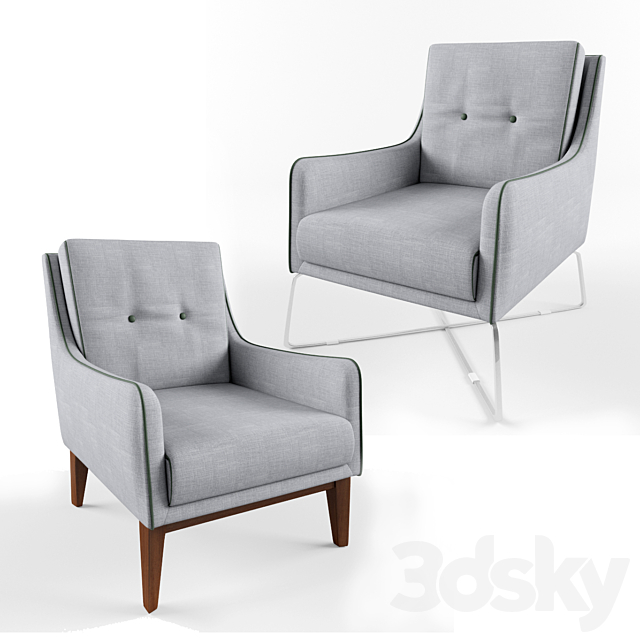 Armchair Natuzzi Amicizia 3DSMax File - thumbnail 1