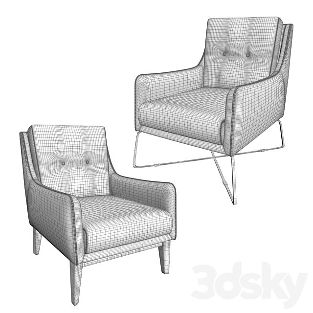 Armchair Natuzzi Amicizia 3DSMax File - thumbnail 3