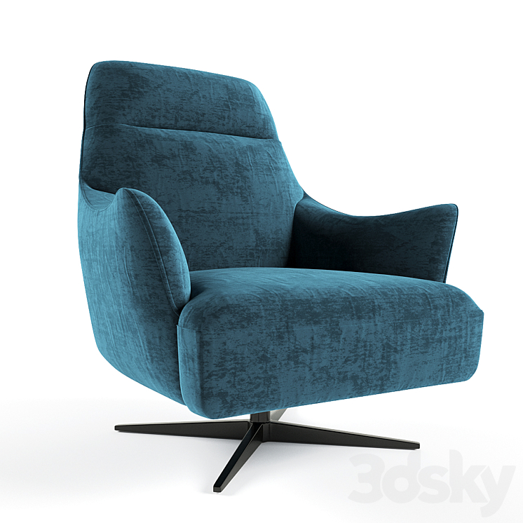 Armchair Natuzzi Calma 3DS Max - thumbnail 1