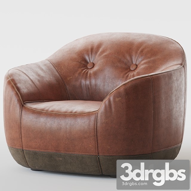 Armchair natuzzi furrow 3dsmax Download - thumbnail 1