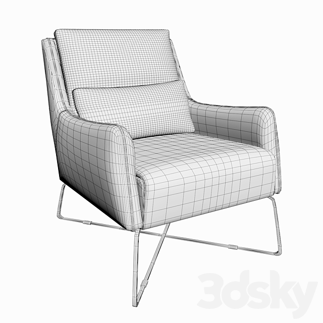 Armchair Natuzzi Gloria 3DSMax File - thumbnail 3