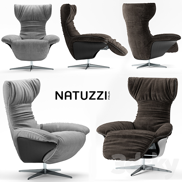 Armchair natuzzi ilia 3ds Max - thumbnail 1