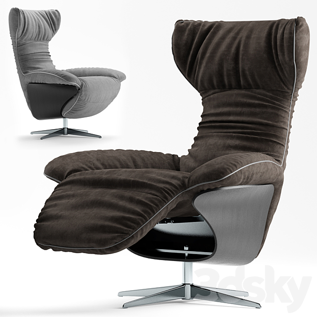 Armchair natuzzi ilia 3ds Max - thumbnail 2