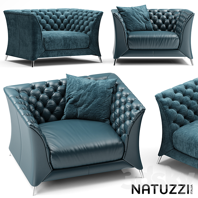 Armchair natuzzi La Scala chair 3DSMax File - thumbnail 1