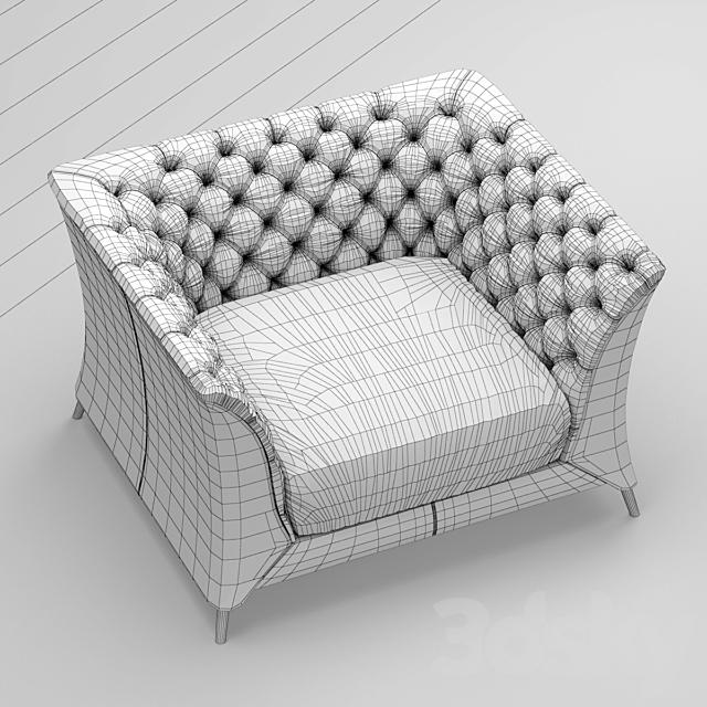 Armchair natuzzi La Scala chair 3DSMax File - thumbnail 3