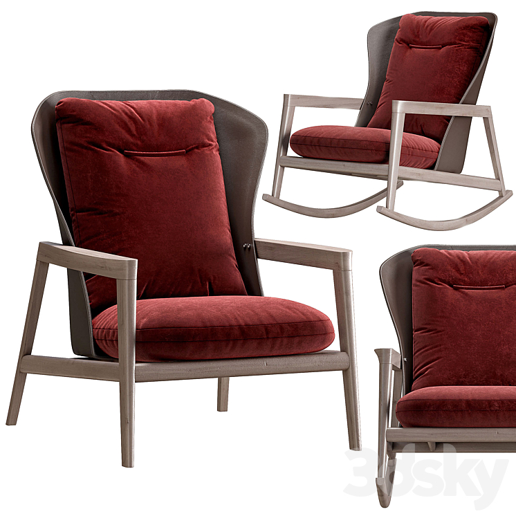 Armchair Natuzzi Margaret 3DS Max - thumbnail 1