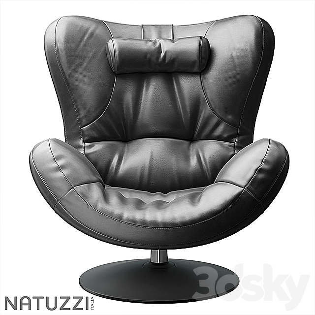 Armchair natuzzi Sound 3DSMax File - thumbnail 3